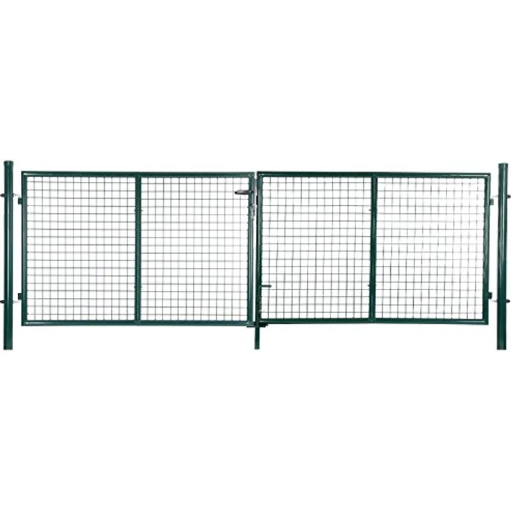 SONGMICS Doppeltor, Gartentor, Gartentür, mit Schloss und 3 Schlüsseln, 90 x 310 cm (L x H), grün GGD300G - Preisvergleich