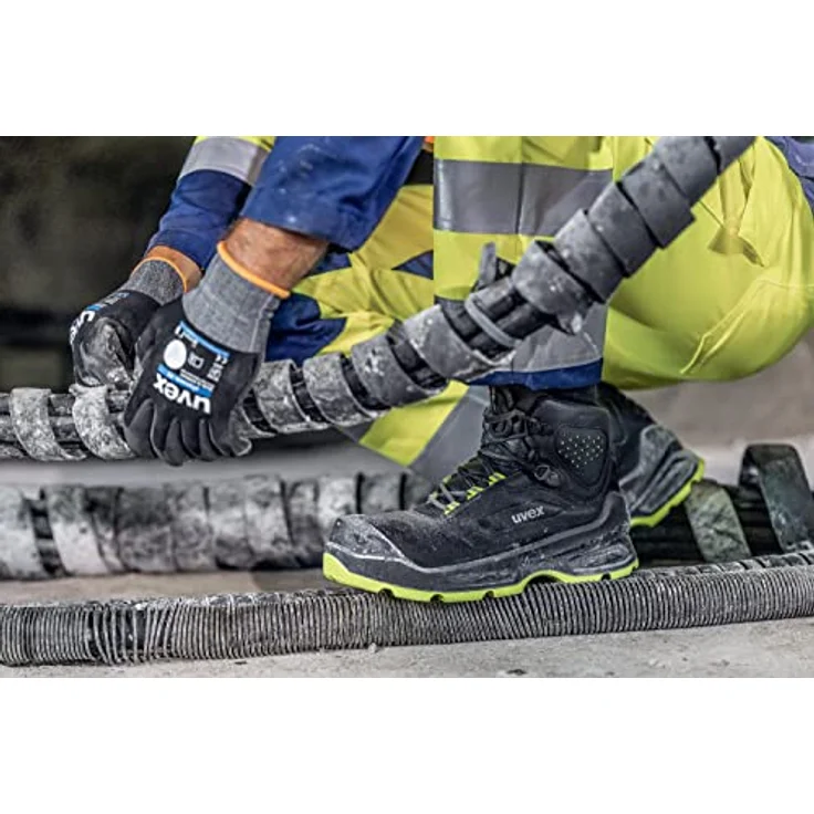 Uvex Safety 6872251 Sicherheitsschuh S3, robuster Sicherheitsstiefel in Schwarz und Gelb, Schuhgröße EU 51, ESD, wasserabweisendes Leder, atmungsaktive Materialien – Bild 7