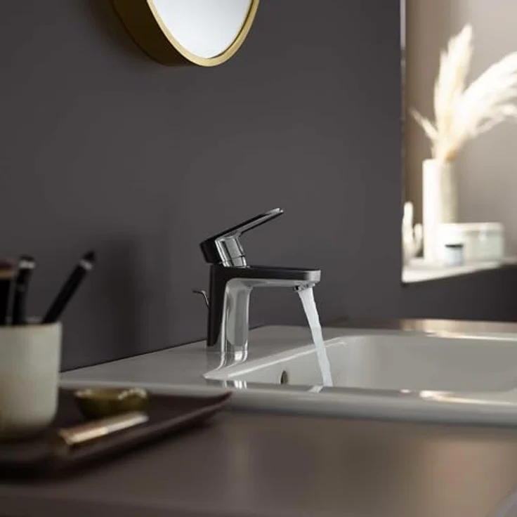 hansgrohe Vernis Blend, Spültischarmatur mit Zugstangen-Ablaufgarnitur, EcoSmart und Air Power Technologie – Bild 9