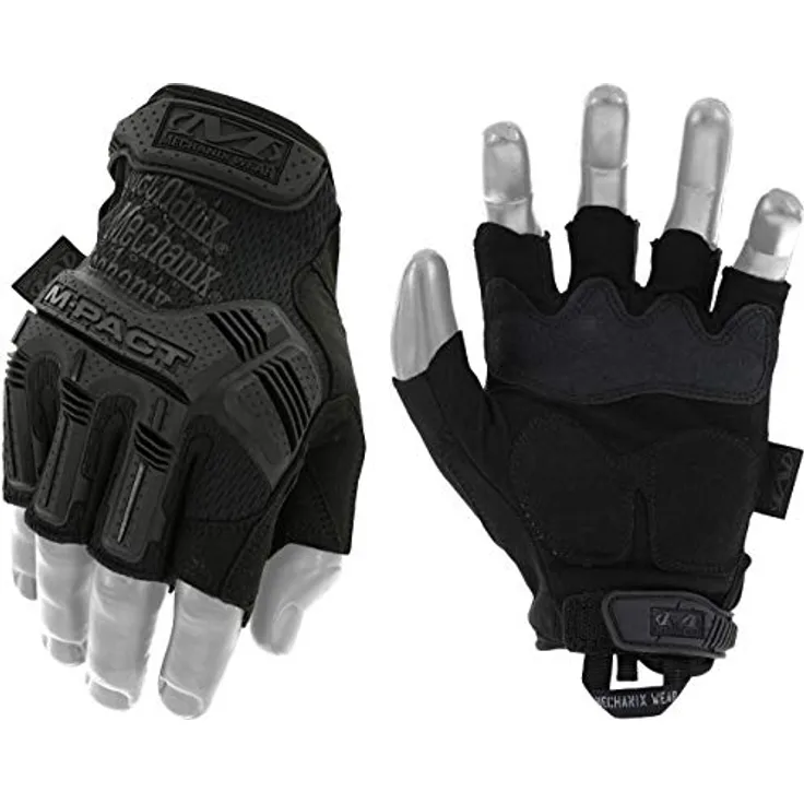 Mechanix Wear Mechanix Herren M-pact® Covert Vingerloze handschoenen (groot, volledig zwart) Fingerlose Einsatzhandschuhe, Covert, L EU
