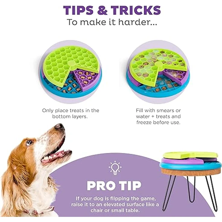Outward Hound Nina Ottosson Lickin' Layers - Interaktives Intelligenzspielzeug für Hunde - für langsamere Fressgeschwindigkeit – Bild 5