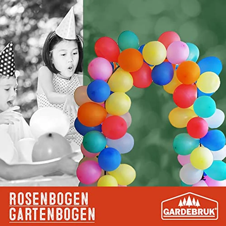 Gardebruk Rosenbogen 4er Set Metall 240x140x37cm Stabil Wetterfest Garten Rankgitter Rankhilfe Rankbogen Metallbogen Gartenbogen – Bild 2