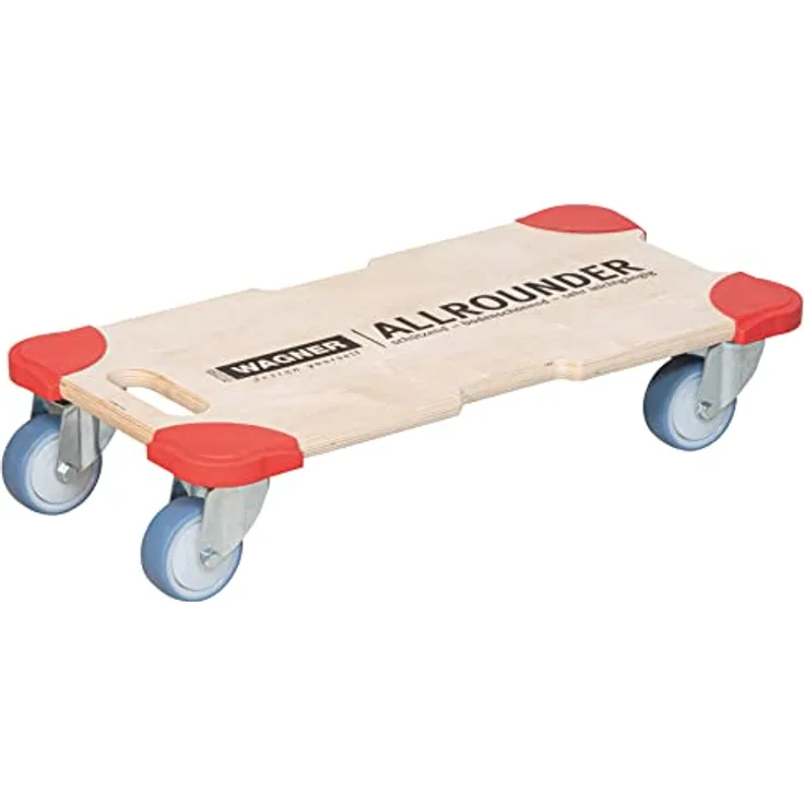 Transporthilfe MM 1322, 59 x 29 x 11 cm, softe Rollen Ø 80 mm Kugellager, Kantenschutz Multiplex FSC®, Tragkraft 400 kg