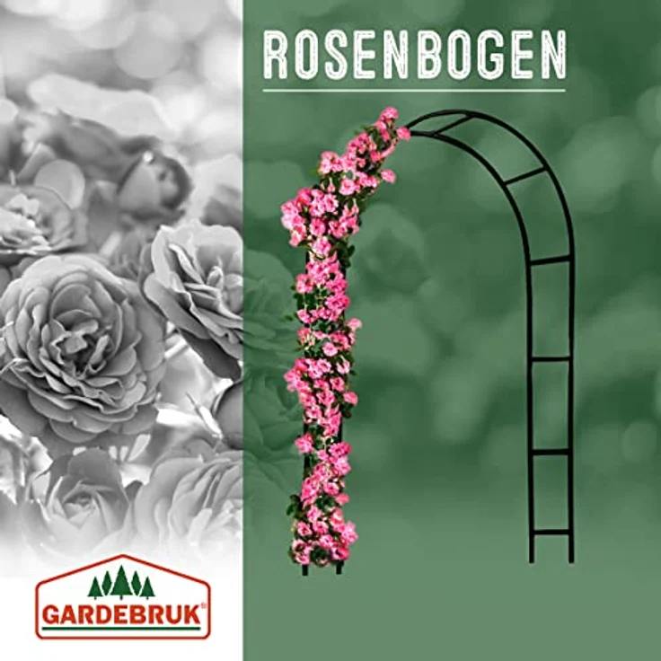 Gardebruk Rosenbogen 4er Set Metall 240x140x37cm Stabil Wetterfest Garten Rankgitter Rankhilfe Rankbogen Metallbogen Gartenbogen – Bild 3