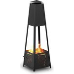 Uniprodo Uni_FP_120 Pyramidendesign 30 x 30 x 100 cm zusammensteckbar Feuerkorb Garten-Feuerkorb Garten-Feuerschale Feuerstelle