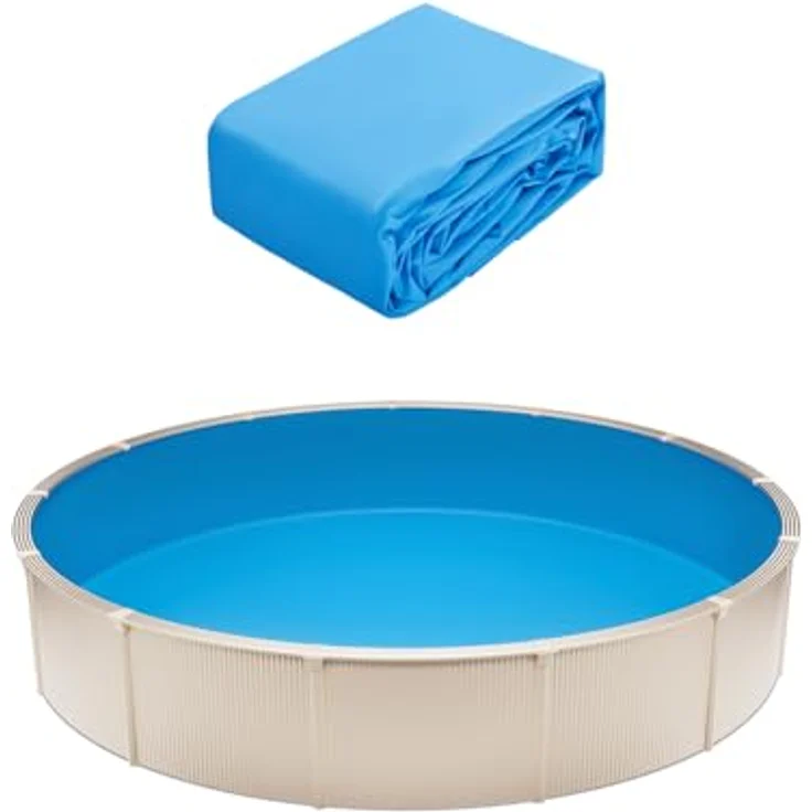 VEVOR Runde Schwimmbadauskleidung, 350 x 120 cm, verschleißfestes Einzelperlen-Vinyl für oberirdische Schwimmbecken – Bild 1