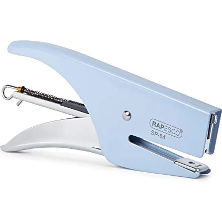 Rapesco 1376 SP-64 Metall-Heftzange, 12 Blatt Heftleistung, Hellblau
