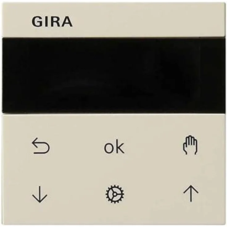 Gira S3000 Jalousie- und Schaltuhr Display System 55, digitale Zeitschaltuhr mit Astro-Funktion und kapazitiver Sensorfläche, cremeweiß