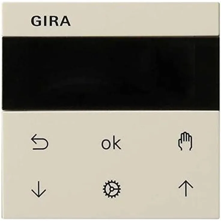 Gira S3000 Jalousie- und Schaltuhr Display System 55, digitale Zeitschaltuhr mit Astro-Funktion und kapazitiver Sensorfläche, cremeweiß