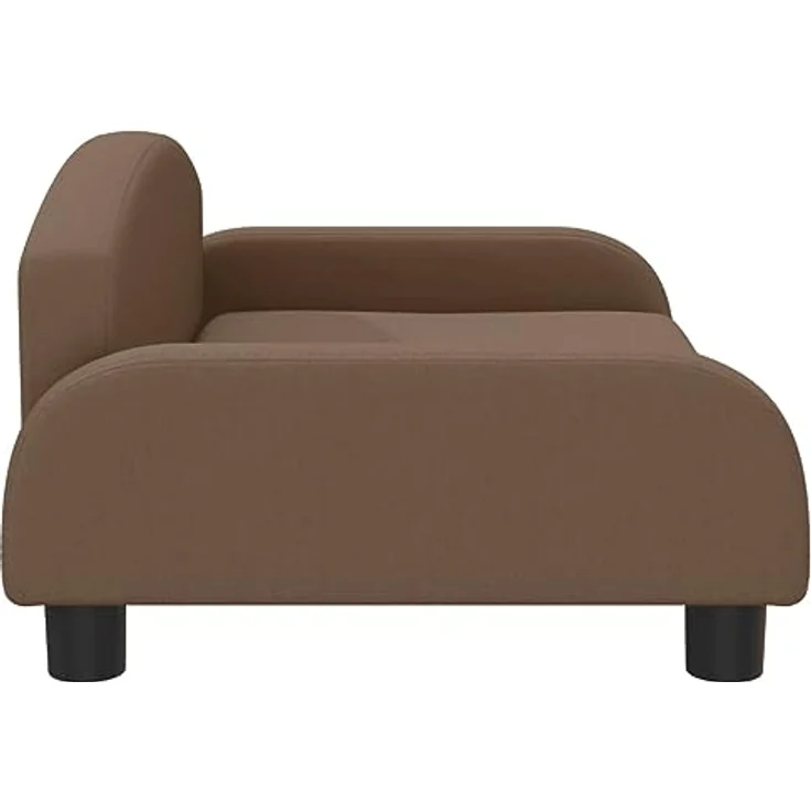vidaXL Hundebett Braun 70x45x30 cm Stoff, bequemes Polster aus Schaumstoff und stabiler Rahmen aus Kiefernholz – Bild 5