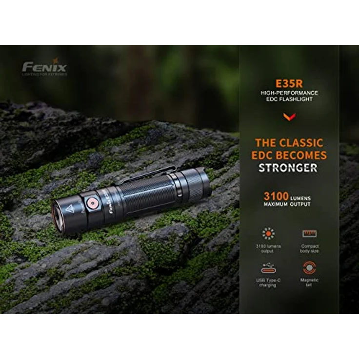 FENIX E35R wiederaufladbare 3100 Lumen Taschenlampe mit magnetischem Schwanz – Bild 2
