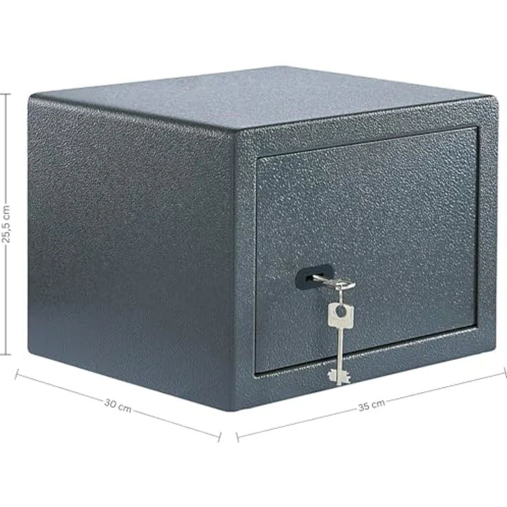 BURG-WÄCHTER Pure-Safe PS 120 K Möbeltresor mit Schlüssel, Inkl. Fachboden, 20,6 l, anthrazit – Bild 3