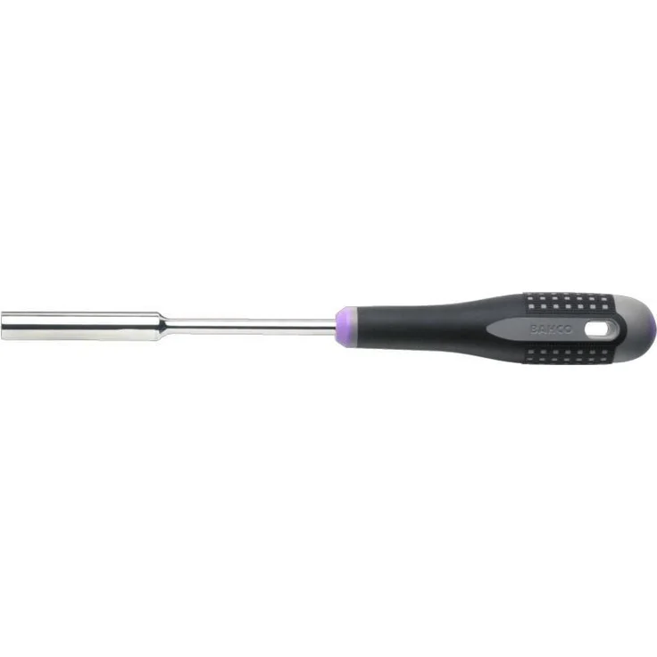 Bahco ERGO Steckschlüssel für Sechskantschrauben, 8 mm x 125 mm, mit Gummigriff und langer Aufnahme, verchromt – Bild 1
