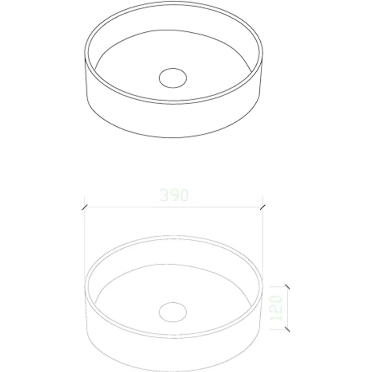 Mai & Mai Aufsatzwaschbecken Glaswaschbecken Handwaschbecken Rund BxTxH 39x39x12 cm Transparent Minerva07 - nahtloses Design, hygienisches Glasmaterial, leicht zu reinigen – Bild 2
