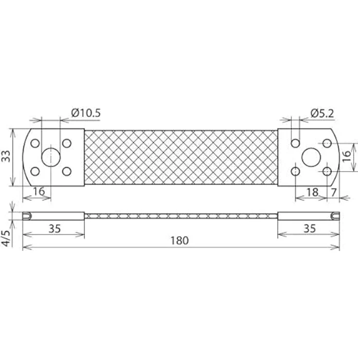 DEHN Überbrückungsband 377 015, Aluminium 50mm², Länge 180mm, Zubehör für Erdung und Blitzschutz – Bild 3
