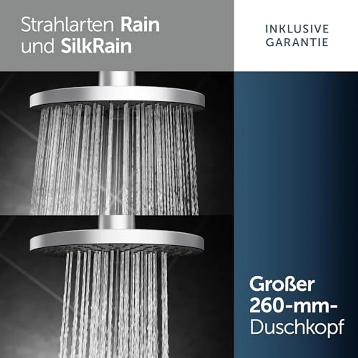 Ideal Standard Kopfbrause Alu+, 2-Funktionen, silber, mit reduziertem Wasserverbrauch und leicht zu reinigenden Düsen – Bild 3