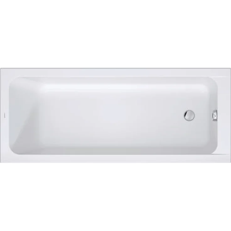 Duravit D-Code Badewanne, rechteckig, 1700x700mm, Einbauversion, 230 Liter, weiss, mit ergonomischer Rückenschräge – Bild 4