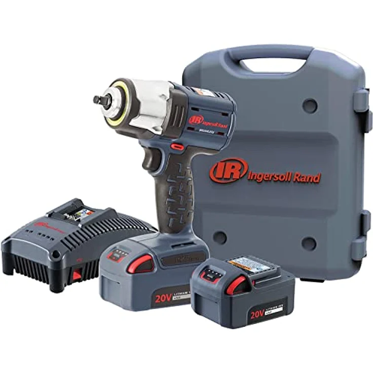 Ingersoll-Rand W5133-K22B-EU 3/8 Zoll 20V Akku-Schlagschrauber, 750 Nm Lösemoment, 360° LED-Lichtring, 2x Li-Ion Akkus, Ladegerät, Tragetasche – Bild 1