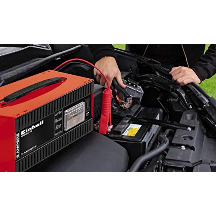 Einhell Batterie Ladegerät CC-BC 5 (für Batterien von 16 bis 80 Ah, 12 V Ladespannung, eingebautes Amperemeter, Tragegriff) – Bild 2
