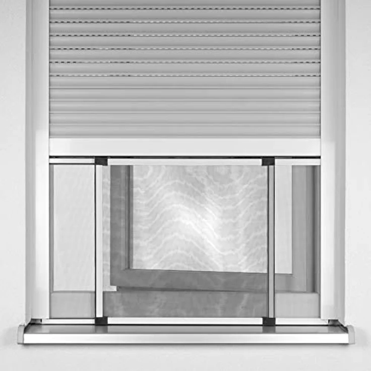 Ventanara® Insektenschutz Schiebe Fenster Fliegengitter Mückenschutz (50 x 75 cm, Weiß) – Bild 5
