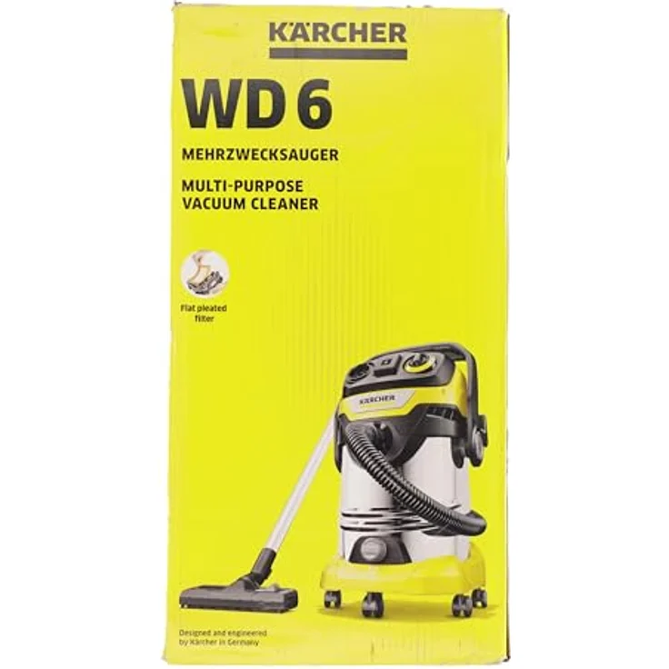 Kärcher Wet/Dry Vacuum WD 6 P S V-30/6/22/T, PS V-30/8/35/T Nass-/Trockensauger-30 L Edelstahltank-1300W (tragbare Steckdose und Blasfunktion), Standard, 1300 W, 30 liters, Nass- und Trockensauger – Bild 2