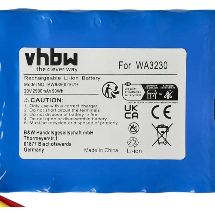 VHBW vhbw Akku für Landxcape Rasenroboter CR208E, LX835, LX992, R800 SMART, 2500mAh, 20V, Li-Ion – Bild 5