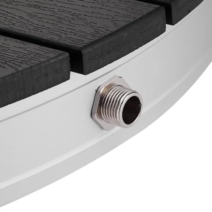 HOME DELUXE Gartendusche Bodendusche CALIA, 4 m Wasserfontänenhöhe, anthrazit, mit integrierten Düsen und witterungsbeständiger WPC-Bodenplatte – Bild 8