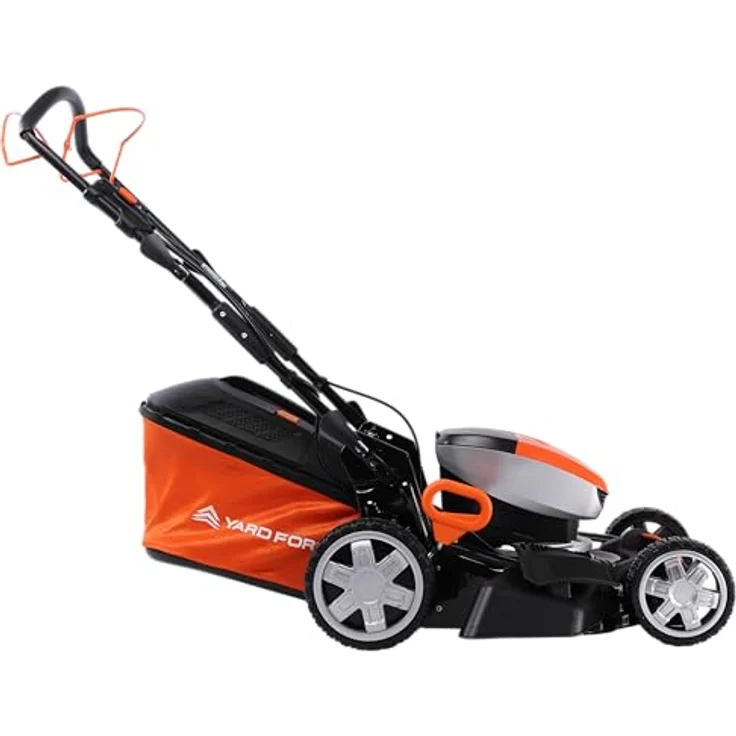 YARD FORCE Akku-Rasenmäher LM C46-EU, 46 cm Schnittbreite, 7-fach Schnitthöhenverstellung, inkl. Mulchfunktion und Fangkorb 55 l – Bild 2