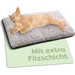 Selbstheizende Decke für Katzen & Hunde 60x45cm - Weich & kuschelige Katzendecke - Geräuschdämpfung - Waschbarer Bezug - Mit Rutschfester Unterseite