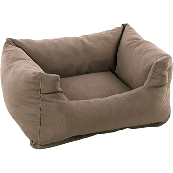 Flamingo Panama Korb rechteckig + Reißverschluss Taupe, 50 x 40 x 18 cm