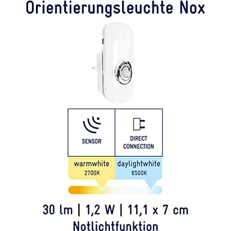 Müller-Licht LED-Orientierungslicht, 27700013, Nox Sensor, weiß – Bild 3