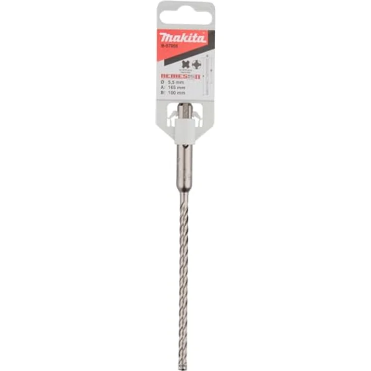 Makita HM Bohrer NEMESIS II, ø 5,5 mm, Länge 165 mm, SDS-plus, optimierte Schneidengeometrie und höhere Lebensdauer beim Bohren in Beton – Bild 2