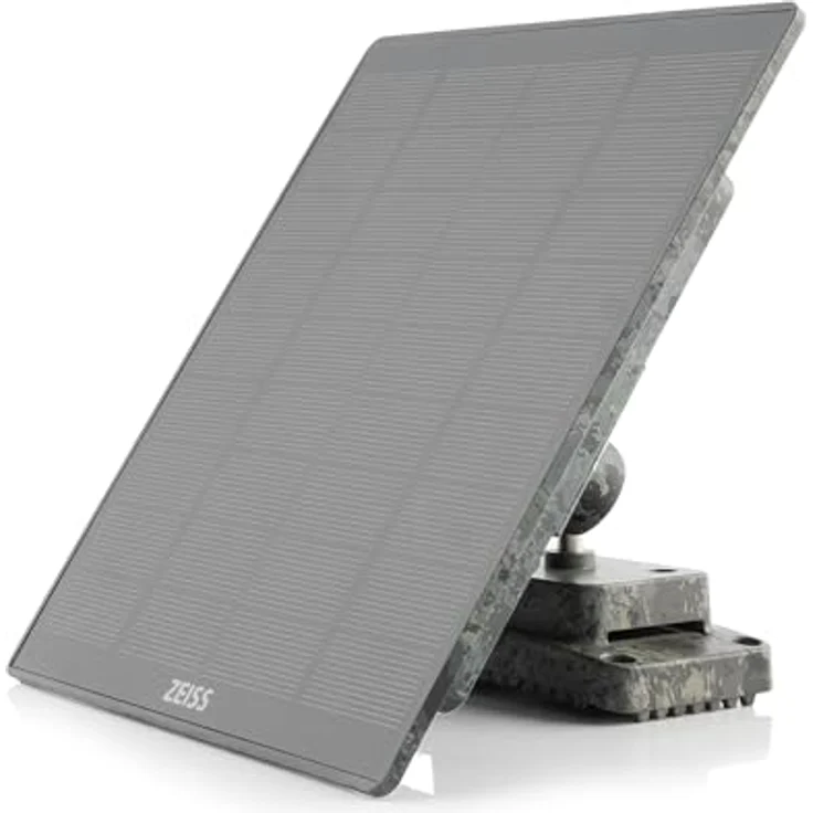 Zeiss Solar Panel Pro, Solarmodul mit 12W Nennleistung, wetterfest, integrierter 37 Wh Li-Ion-Akku, 6V-12V kompatibel, inkl. Halterung und 5m Anschlusskabel. – Bild 2