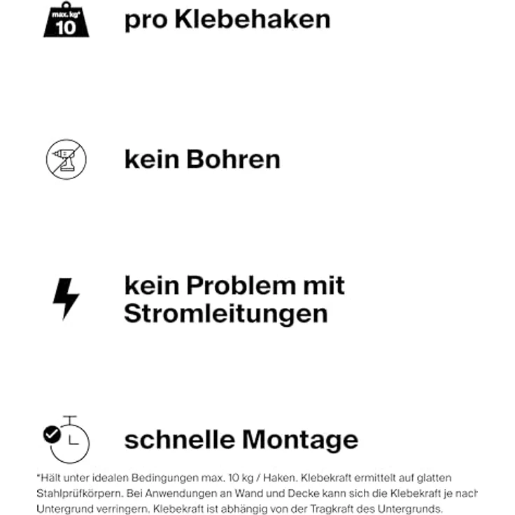 fischer GOW Klebehaken Haken, weiß – Bild 4