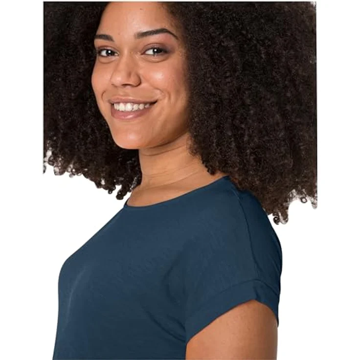 Vaude Moja IV Damen Shirt, bio Baumwolle, atmungsaktiv, blau, Größe S – Bild 5
