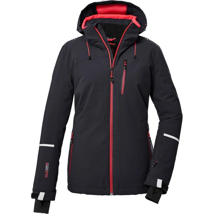 Killtec Skijacke KSW 81 WMN SKI JCKT, atmungsaktive Winterjacke mit Schneefang und fluorfreier Imprägnierung, schwarz