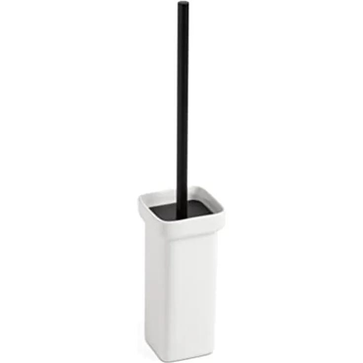 TATAY Toilettenbürste, Nero-Kollektion von Badezimmerzubehör, Polypropylen-Bürste Pinienzapfen, BPA-frei, WC Bürste Schwarz. Maße 8,5 x 8,5 x 41 cm