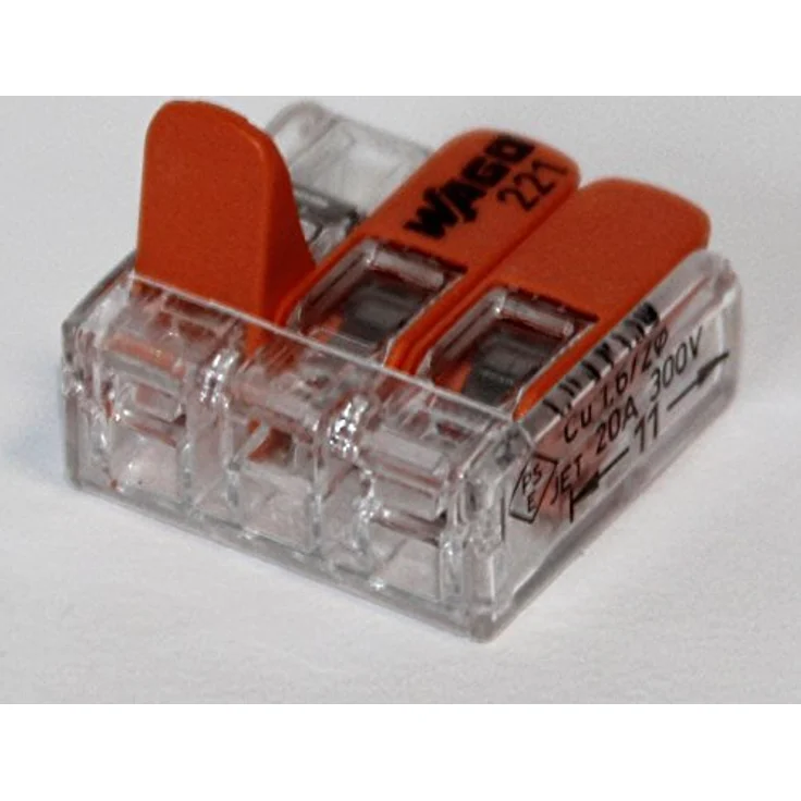 Genisys Wago 221 Klemmen SET 25x 221-412, 221-413, 221-415 Kabel Verbinder in der wiederverschließbaren Box Original WAGO – Bild 3