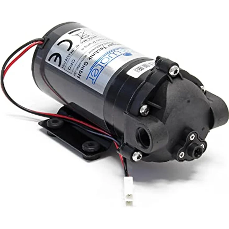 Naturewater Druckerhöhungspumpe 50 GPD (190 l), Booster Pumpe 24 W mit Geräuschdämpfung, Eingangsdruck 2 bar, Ausgangsdruck 5 bar für Umkehrosmoseanlagen – Bild 1