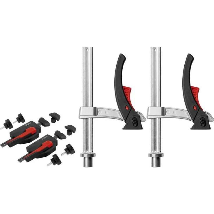 Bessey Schraubzwinge Aktionsset mit Spannwerkzeugen, zum Arbeiten auf dem Tisch, 20 mm, blau – Bild 1