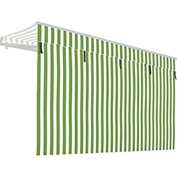 empasa Markisen Volant Markisenstoff Markisen-Zubehör Sonnenschutz Sichtschutz für Gelenkarmmarkisen 'Start' und 'Start Plus', verschiedene Farben & Breiten, UV-beständig und wasserabweisend, 175 cm Gesamtlänge - empasa