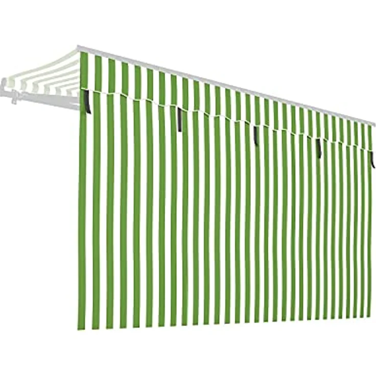 empasa Markisen Volant Markisenstoff Markisen-Zubehör Sonnenschutz Sichtschutz für Gelenkarmmarkisen 'Start' und 'Start Plus', verschiedene Farben & Breiten, UV-beständig und wasserabweisend, 175 cm Gesamtlänge - empasa – Bild 1