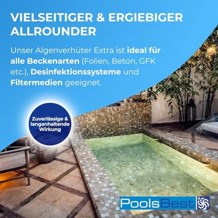 1 l - PoolsBest® Algenverhüter extra - hochkonzentriert & schaumfrei – Bild 6