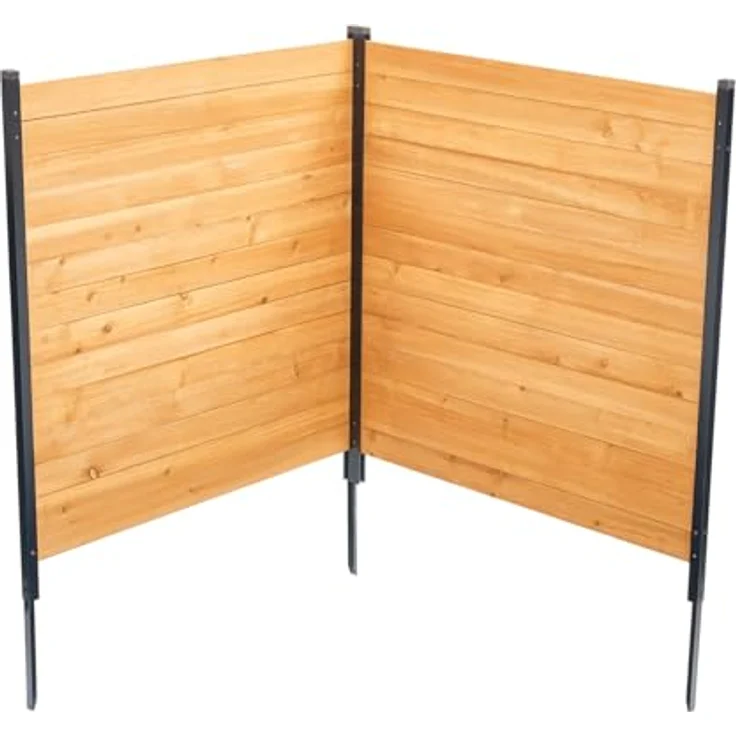 VEVOR Sichtschutzzaun Holz 1100 x 982 mm, 2-teilig, stabiler Sichtschutz für Klimaanlagen und Mülltonnen im Freien, einfach zu installieren, Gartendeko – Bild 9