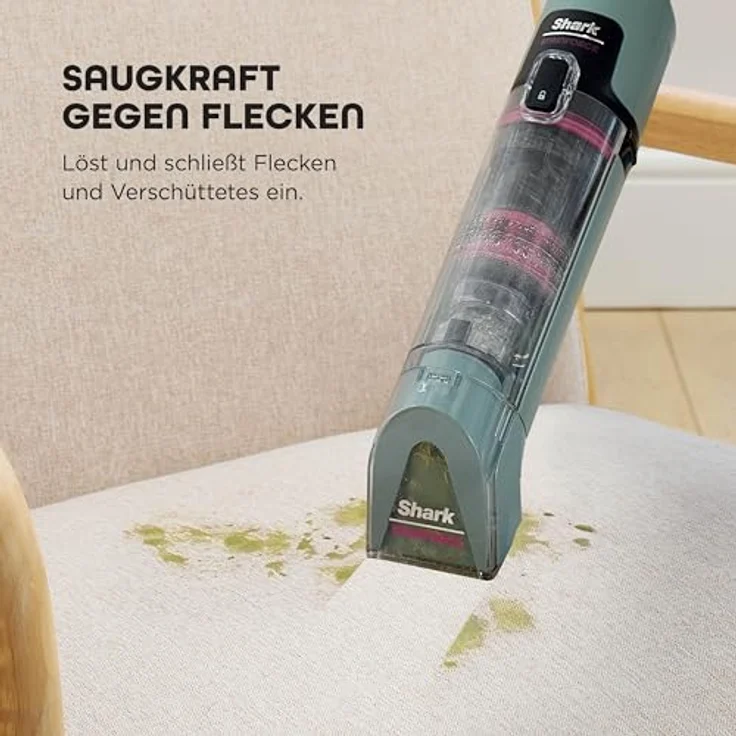 Shark StainForce HX100EUCP, Kabelloser Fleckenentferner mit leistungsstarker Fleckentfernung, inklusive Aufbewahrungsbox, Zubehör und 2 × Reiniger – Bild 4