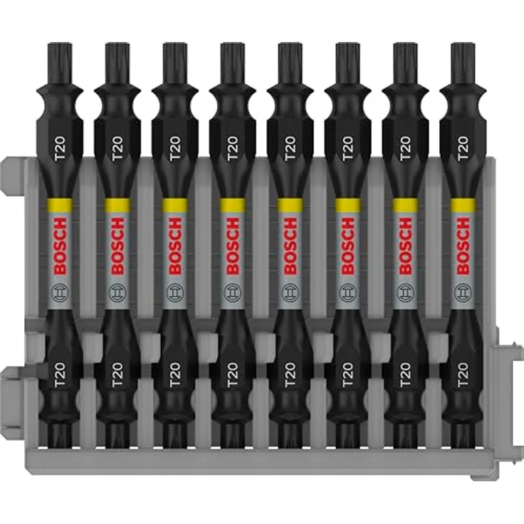 Bosch Professional Accessories 2608522339 Bosch Professional 8tlg. Doppelschrauber Set Torx (Impact Control, 8 x T20-T20 Bits-Länge: 65mm, Pick and Click) – Bild 2