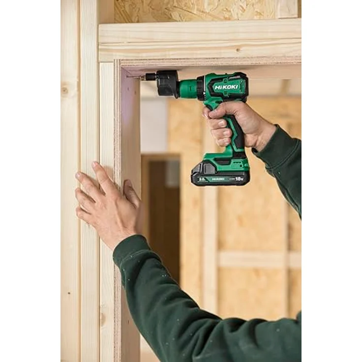 HiKoKi DS18DDQW2Z, Akku Bohrschrauber 2 Gang mit Schnellwechselsystem, ergonomischem Design und Transportbox – Bild 4