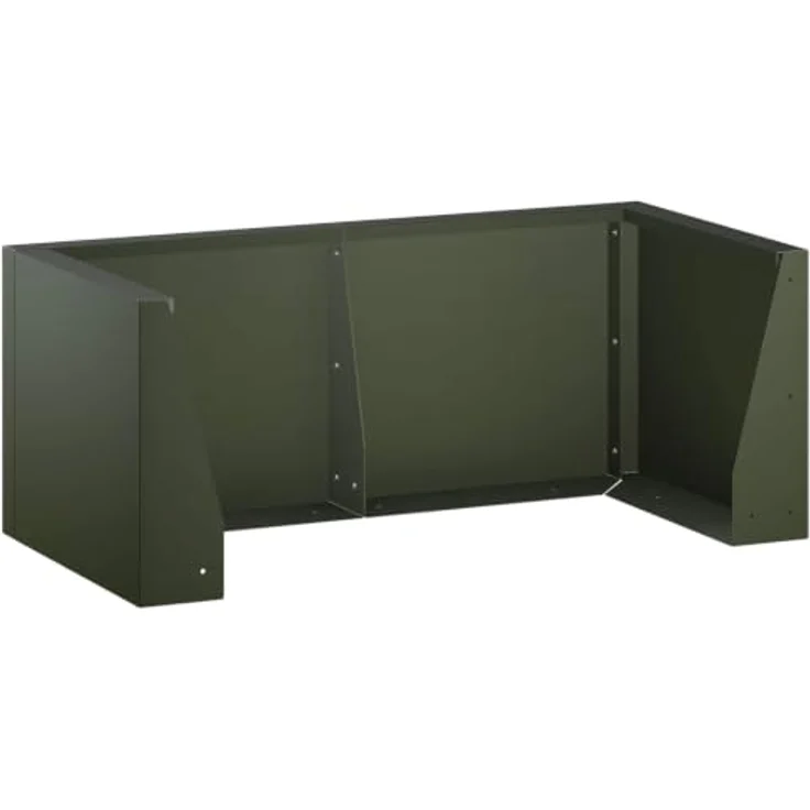 vidaXL Beetumrandung Stützmauer, 8 Stück, modular, Stahl, olivgrün, 300 x 100 x 50 cm, wetterbeständig – Bild 5