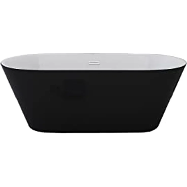 Jet-Line Badewanne LAUSANNE II schwarz (170 cm, 80 cm) - Freistehende Design Badewanne mit Acryl und Fiberglas für optimale Stabilität und Wärmespeicherung – Bild 6