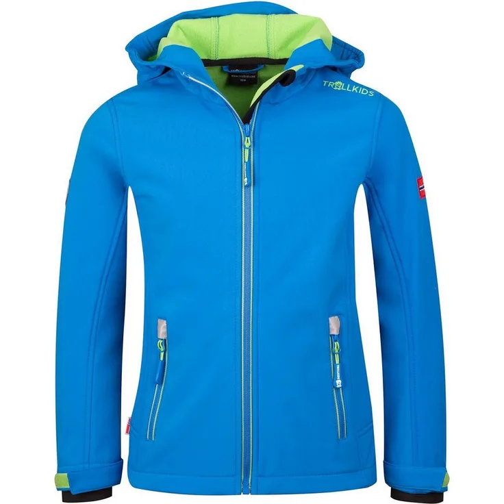 TROLLKIDS Softshelljacke KIDS TROLLFJORD JACKET, Freizeitjacke für Sport und Spaß, Unisex, blau
